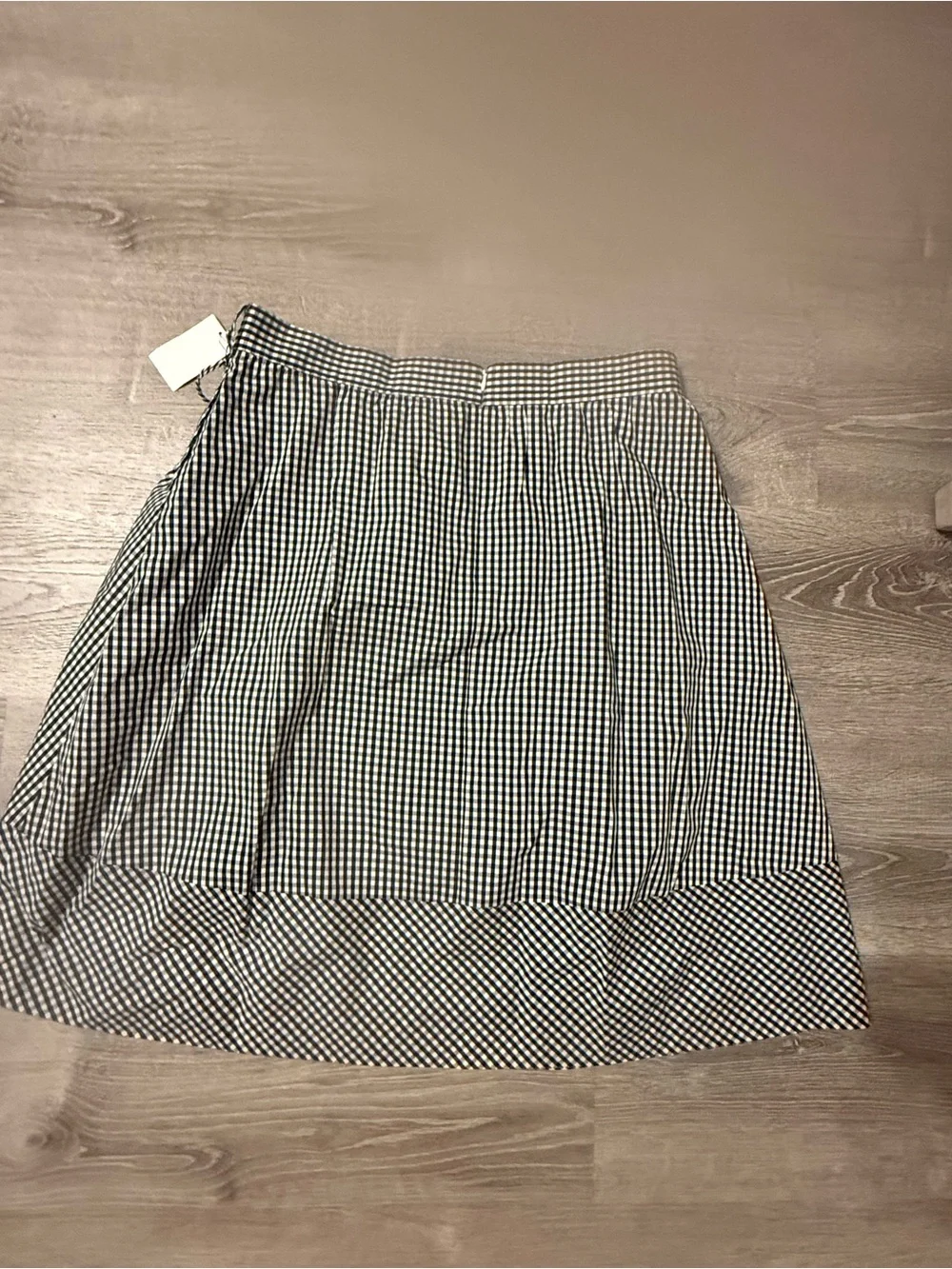1901 Black and White Gingham A-Line Skirt